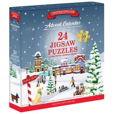 Puzzle Adventskalender - Christmas Town Fair - 24 Puzzles