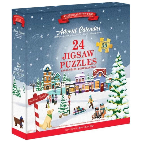 Puzzle Adventskalender - Christmas Town Fair - 24 Puzzles