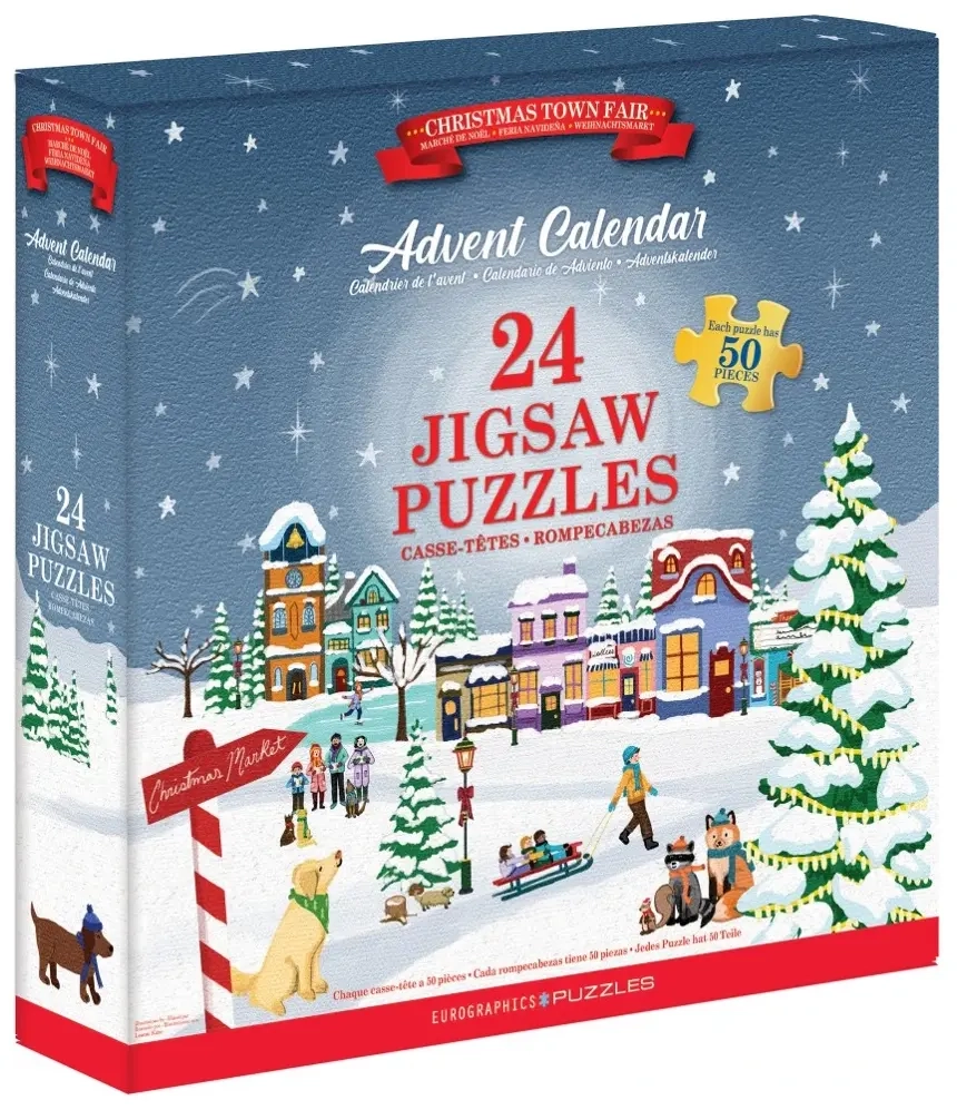 Puzzle Adventskalender - Christmas Town Fair - 24 Puzzles