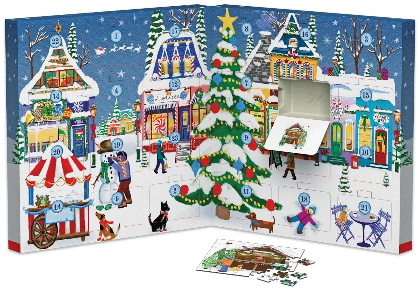 Puzzle Adventskalender - Christmas Town Fair - 24 Puzzles