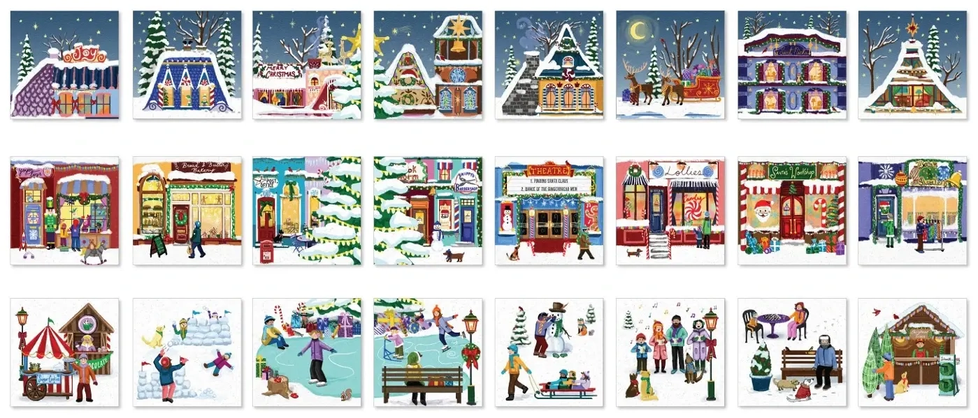 Puzzle Adventskalender - Christmas Town Fair - 24 Puzzles
