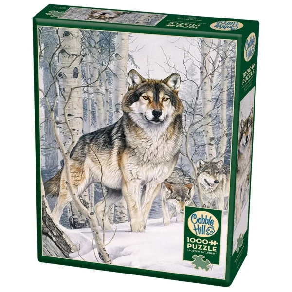 Wolf im Winterwald