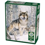 Wolf im Winterwald