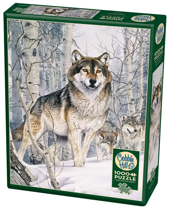 Wolf im Winterwald
