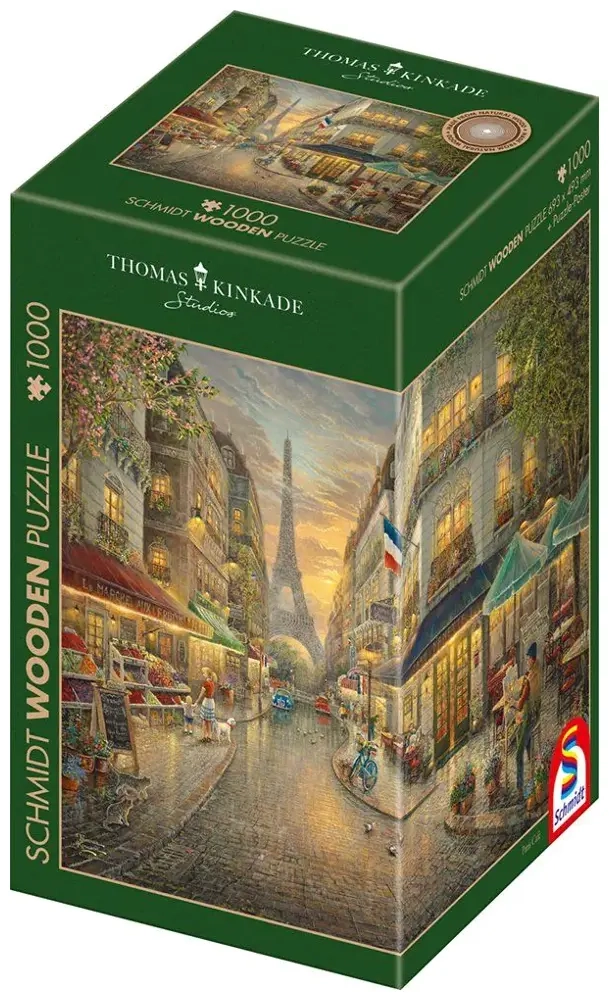 Holzpuzzle - Cáfe in Paris - Thomas Kinkade Studios