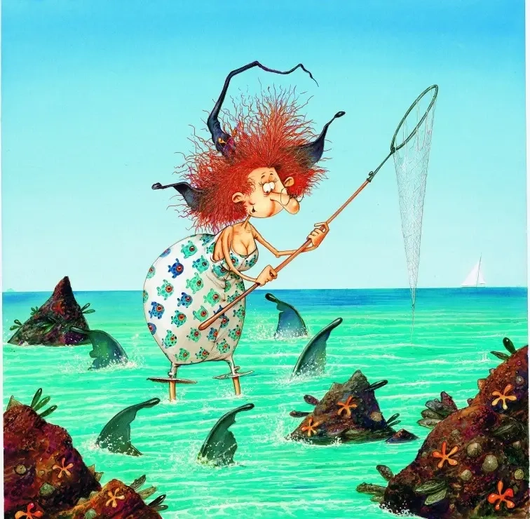 Die Hexe beim Fischen - François Ruyer