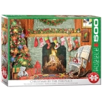 Weihnachten beim offenen Kamin
