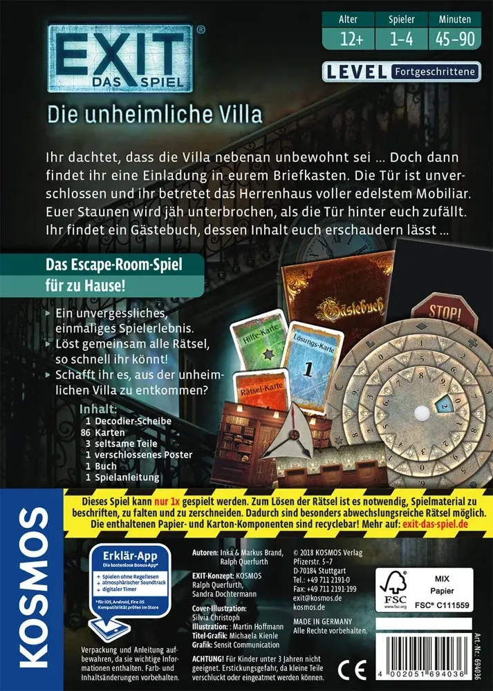 EXIT - Das Spiel - Die unheimliche Villa
