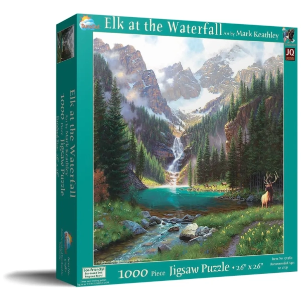 Elk at the Waterfall