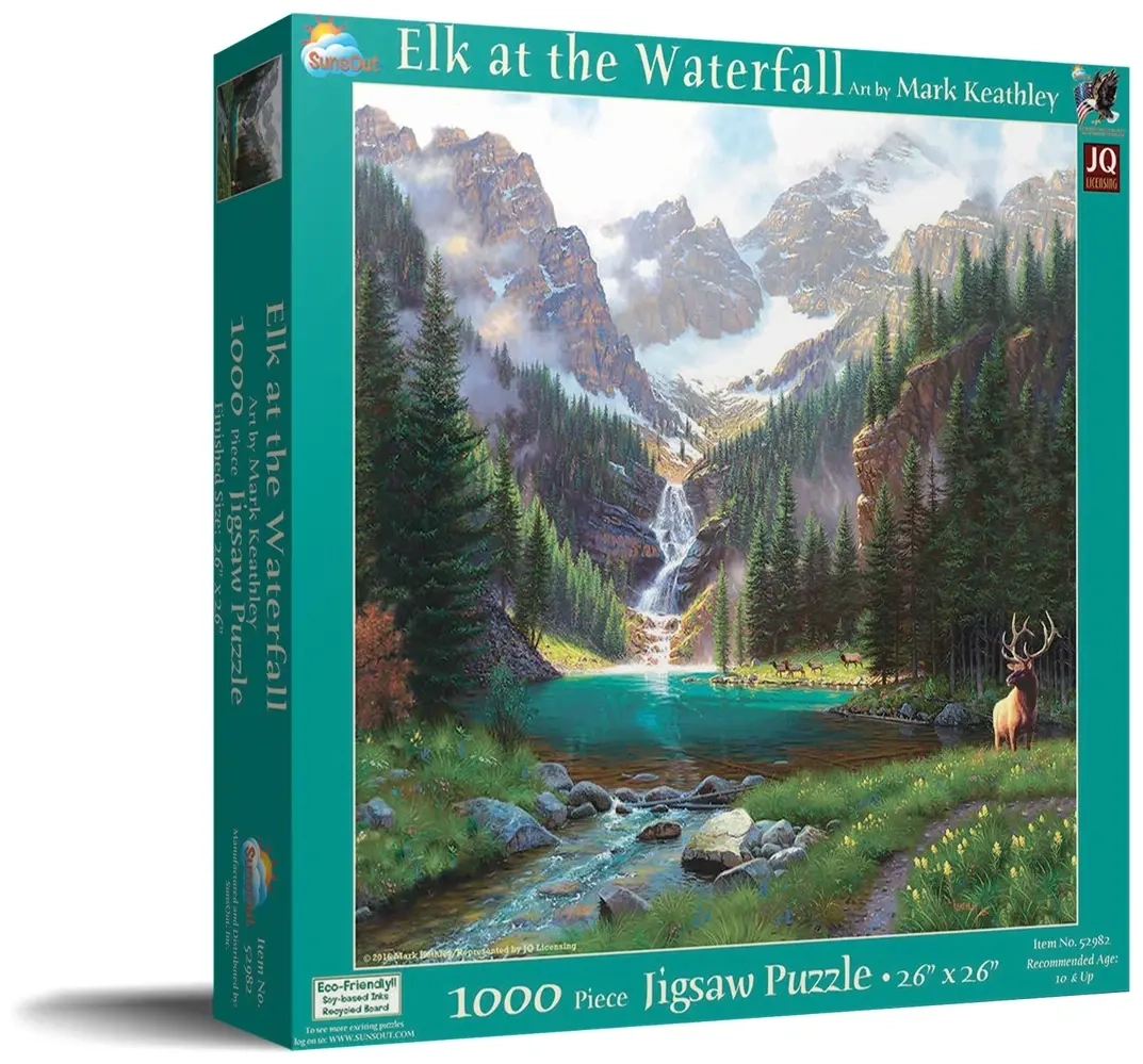 Elk at the Waterfall