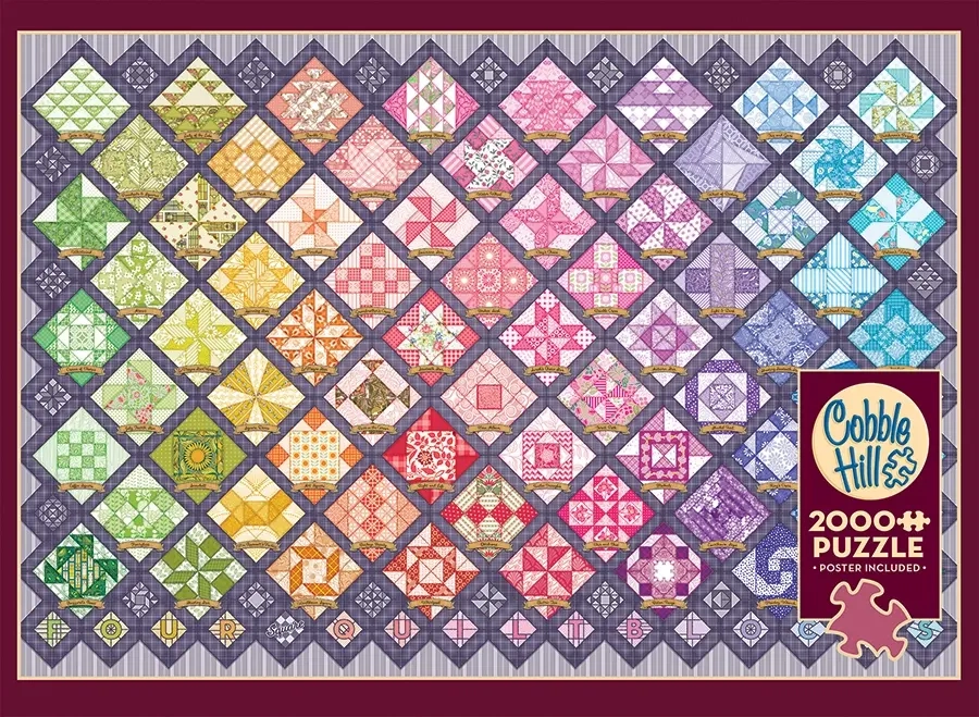 Buntes Quiltmotiv