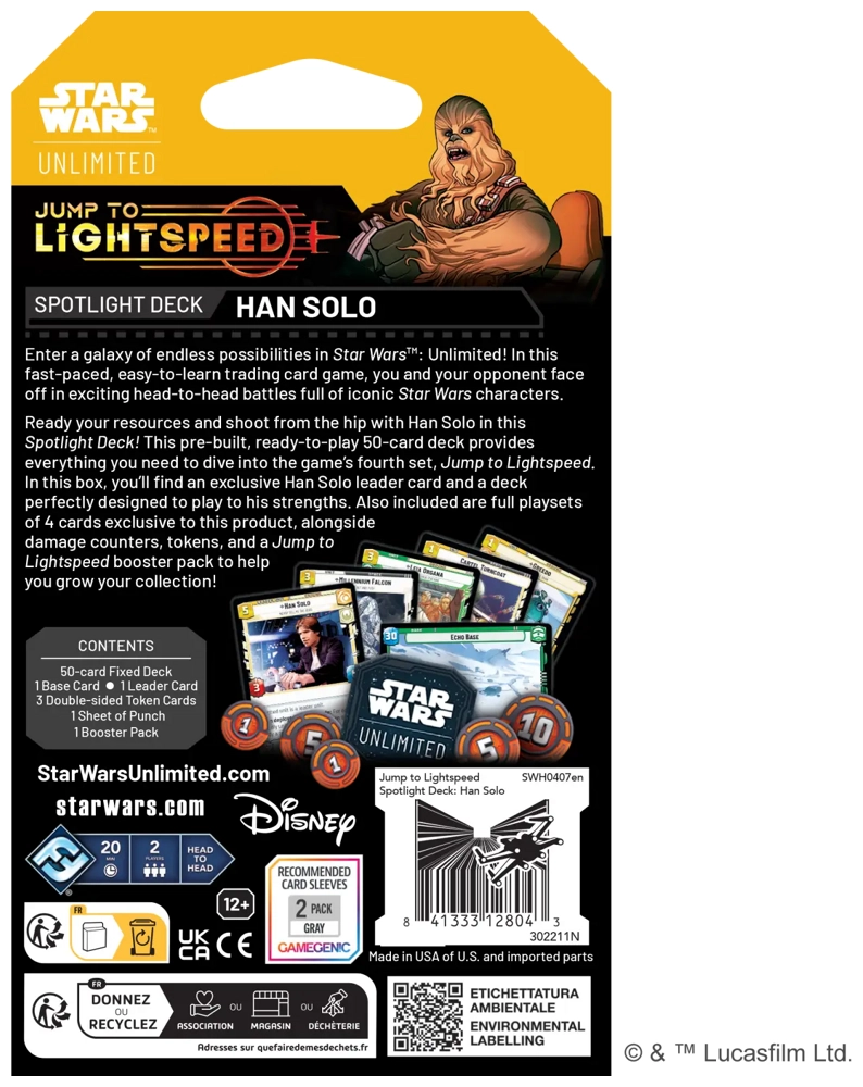 Star Wars: Unlimited - Jump to Lightspeed - Spotlight Starter Deck - Han Solo - EN