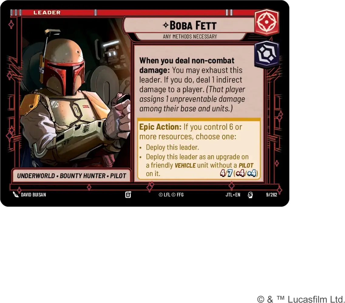 Star Wars: Unlimited - Jump to Lightspeed - Spotlight Starter Deck - Boba Fett - EN