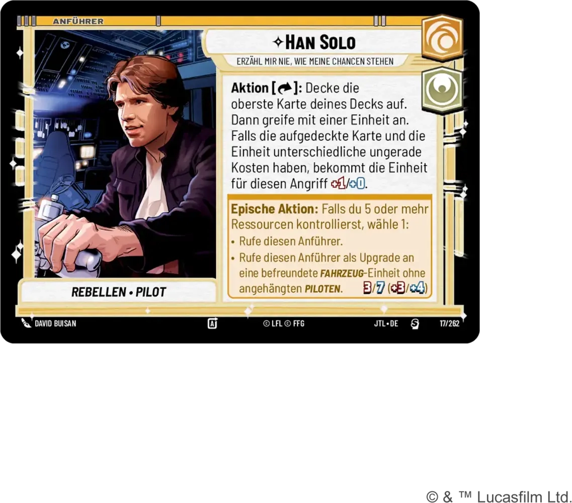 Star Wars: Unlimited - Umschalten auf Lichtgeschwindigkeit - Spotlight Starter Deck - Han Solo - DE