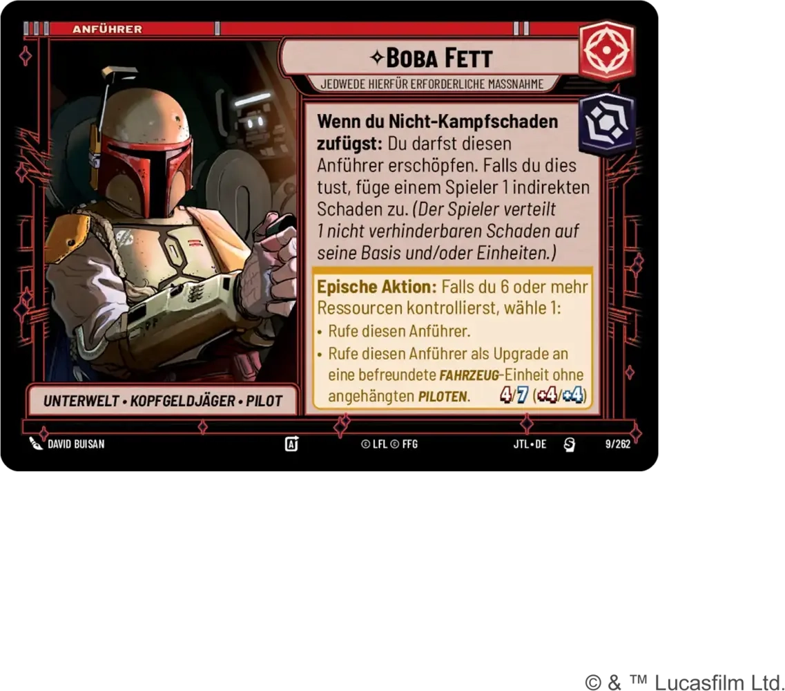 Star Wars: Unlimited - Umschalten auf Lichtgeschwindigkeit - Spotlight Starter Deck - Boba Fett - DE