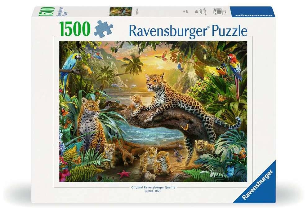 Leopardenfamilie im Dschungel