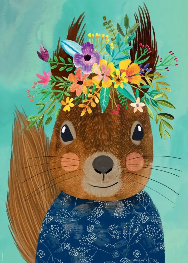 Sweet Squirrel - Floral Friends