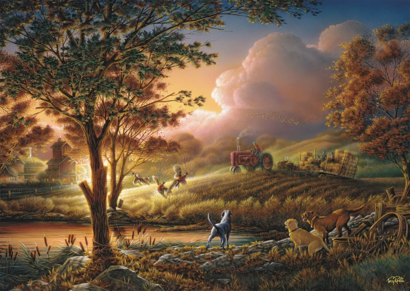 Sonnengold über reifen Feldern - Terry Redlin