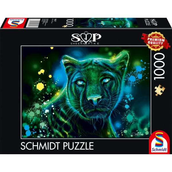 Neon Blau grüner Panther