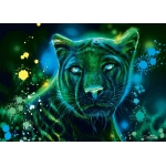 Neon Blau grüner Panther
