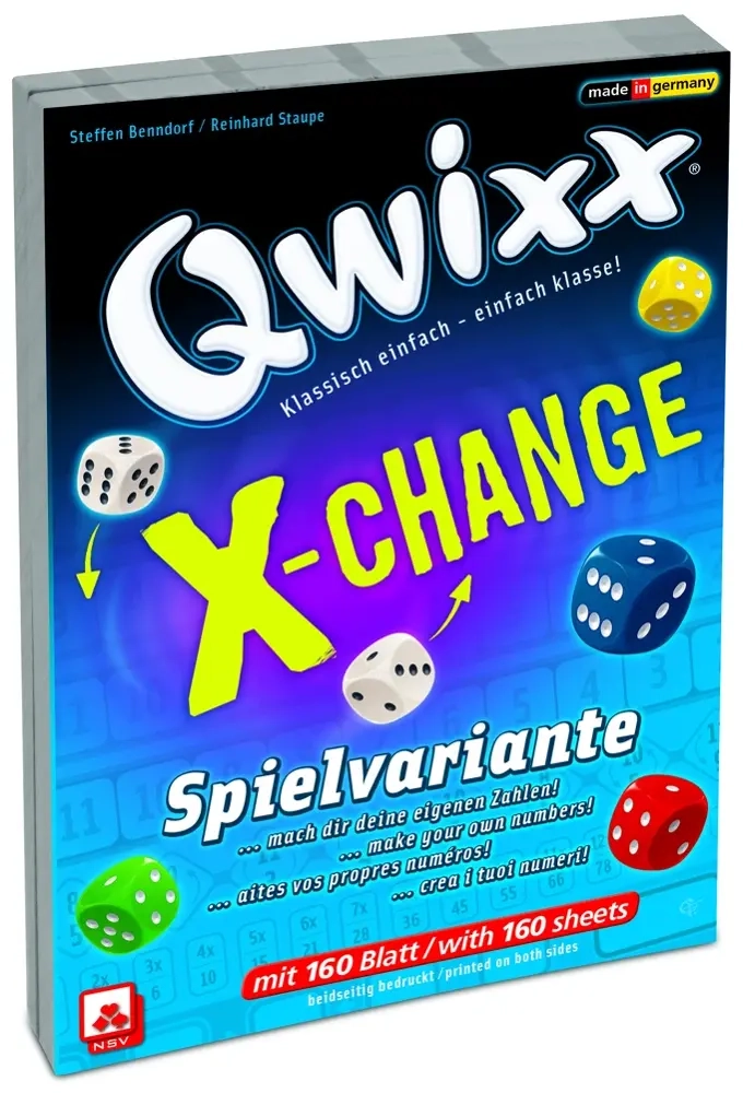 Qwixx Zusatzblock - X-Change - DE/FR/IT/EN