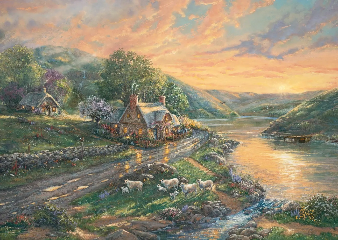 Tagesanbruch im Emerald Valley - Thomas Kinkade Studios