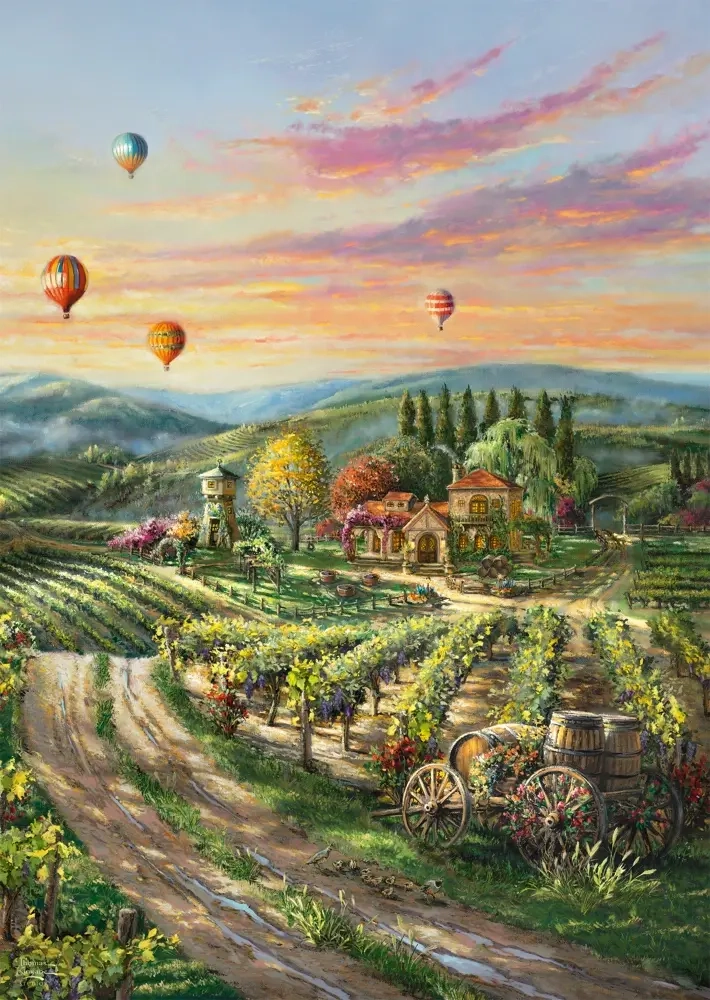 Peaceful Valley Vineyard - Thomas Kinkade