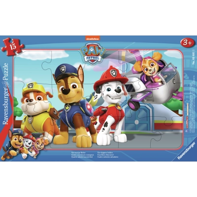 Paw Patrol - Vier mutige Retter - 15 Teile Puzzle