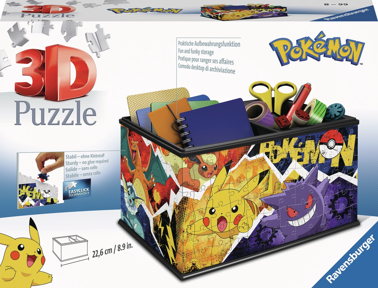 3D Puzzle - Aufbewahrungsbox Pokémon