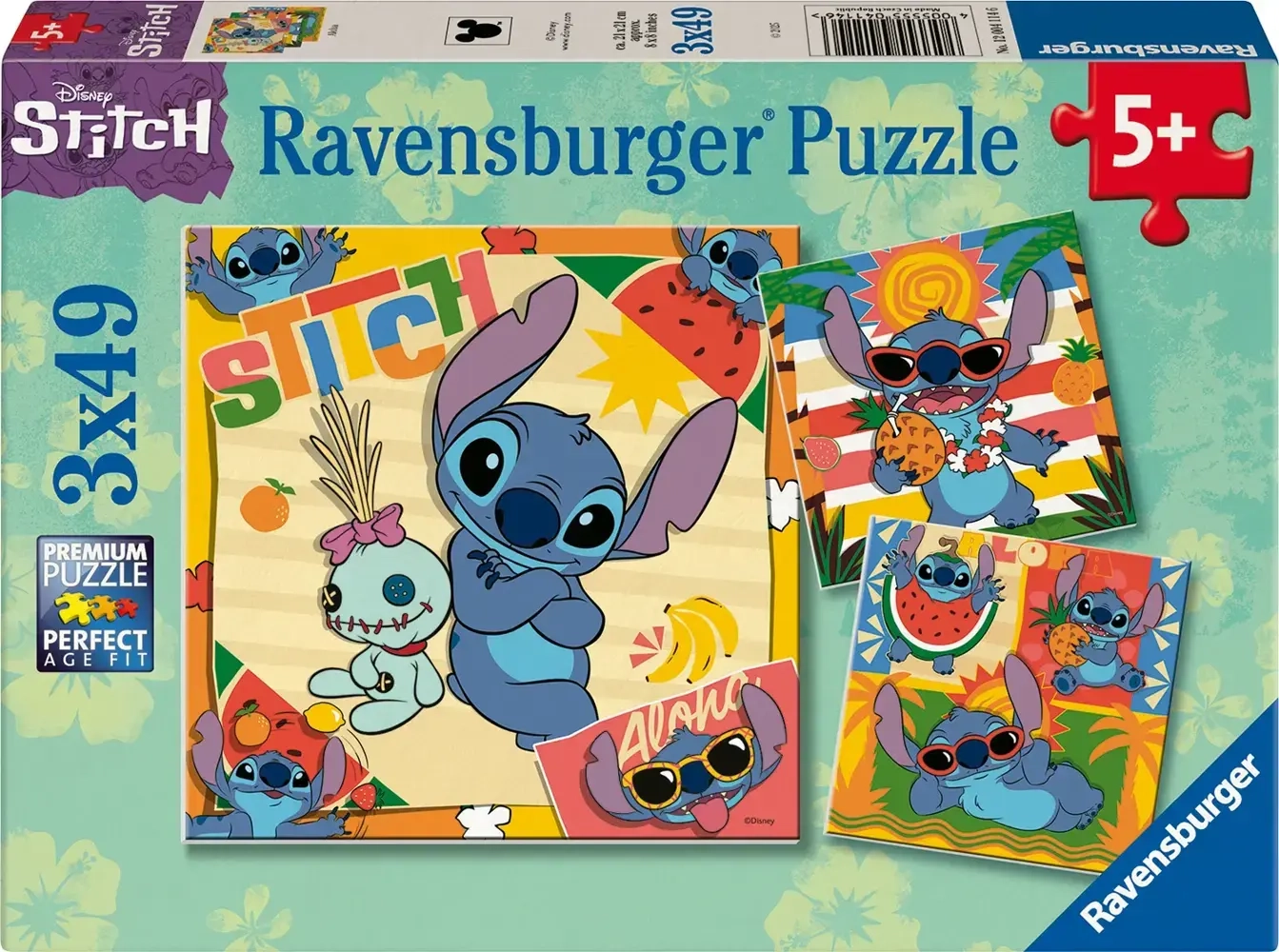 Puzzle Disney Stitch 3x 49 Teile