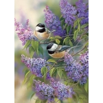 Chickadees and Lilacs - Rosemary Millette