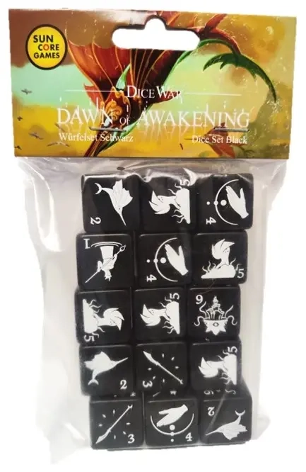 DiceWar - Dawn of Awakening - Würfelset schwarz