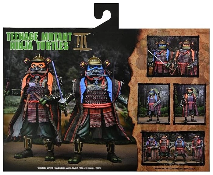 TMNT 3 (Movie) - 7" Scale Action Figures - Leonardo & Michelangelo 2 Pack