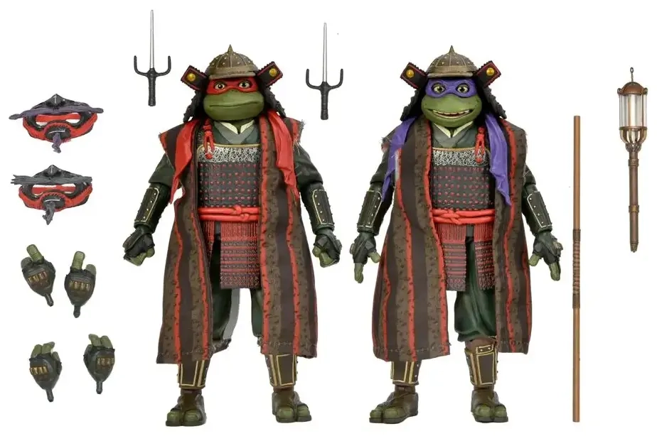 TMNT 3 (Movie) - Turtles in Time - 7" Scale Action Figures - Donatello & Raphael 2 Pack