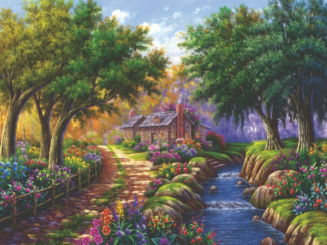 Cottage am Fluss - Arturo Zarraga