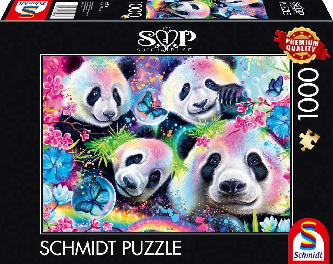 Neon - Blumen-Pandas