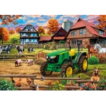 John Deere 5050E mit Bauernhof - 1000 Teile