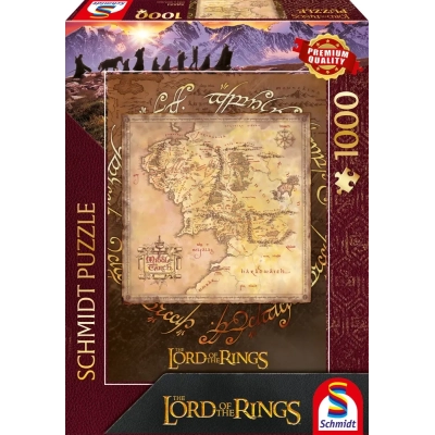 Der Herr der Ringe: Karte von Mittelerde - 1000 Teile Puzzle