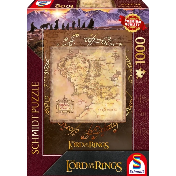 Der Herr der Ringe: Karte von Mittelerde - 1000 Teile Puzzle