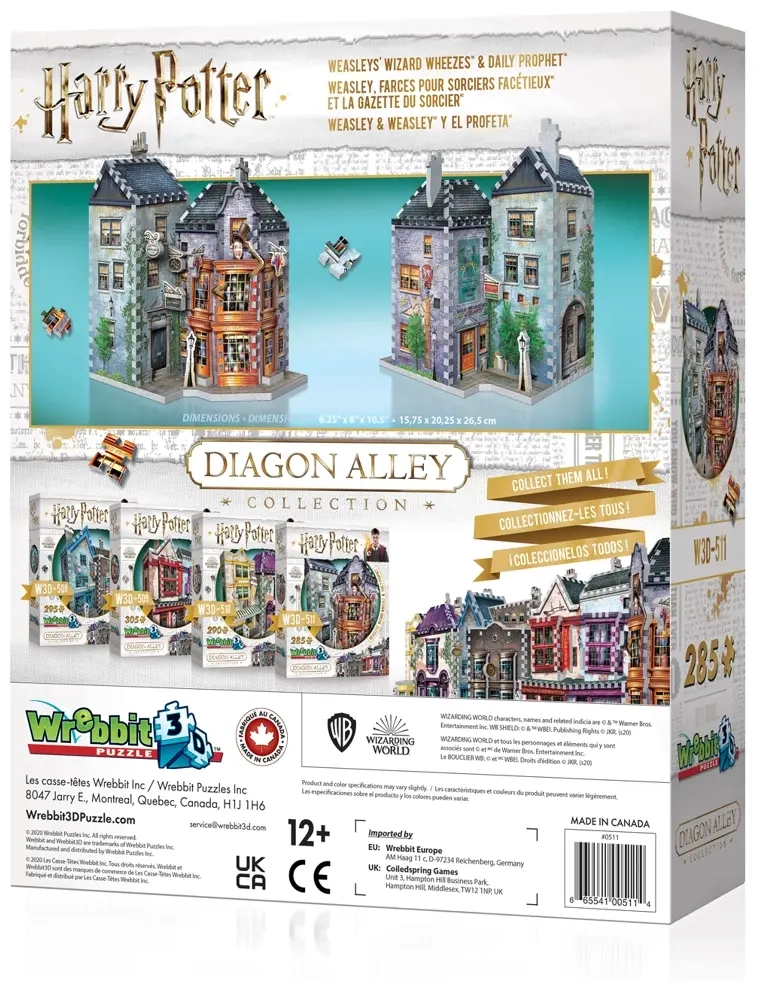 Harry Potter 3D Puzzle DAC Weasleys Zauberhafte Zauberscherze & Der Tagesprophet