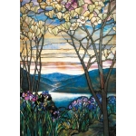 Magnolien und Iris, Tiffany