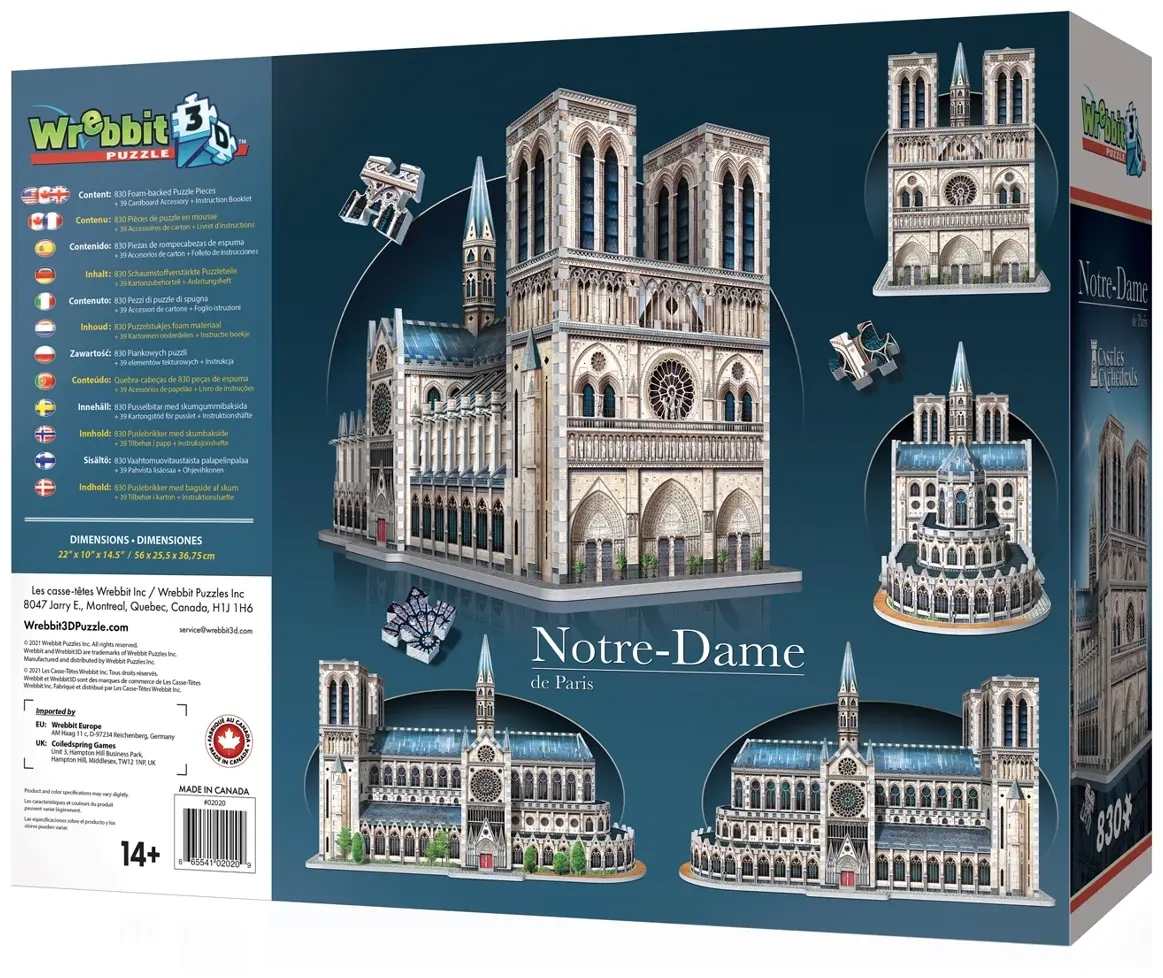 Notre-Dame - 3D Puzzle Wrebbit