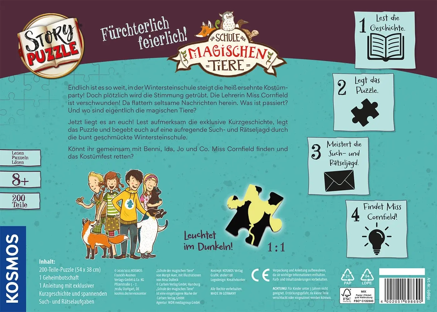 Story Puzzle - Die Schule der magischen Tiere - Fürchterlich feierlich!
