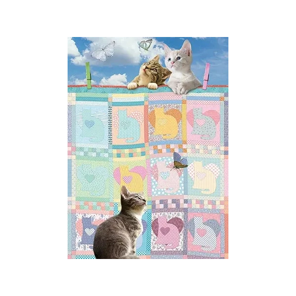 Kätzchen und Quilts