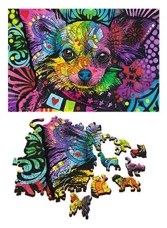 Holzpuzzle - Colorful Puppy