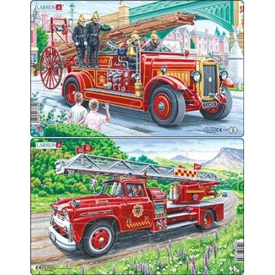 Historische Feuerwehrautos (2er-Set Midi)
