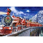 Der Weihnachtsmann unterwegs mit dem Zug