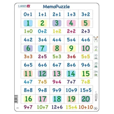 Lernpuzzle - Memo Rechnen Addition (0-20)