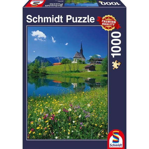 Inzell, Einsiedlhof und Kirche St. Nikolaus