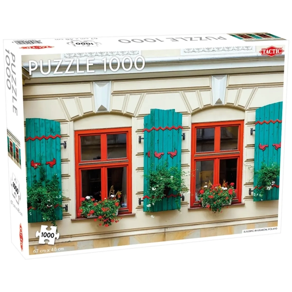 Bunte Fensterfront